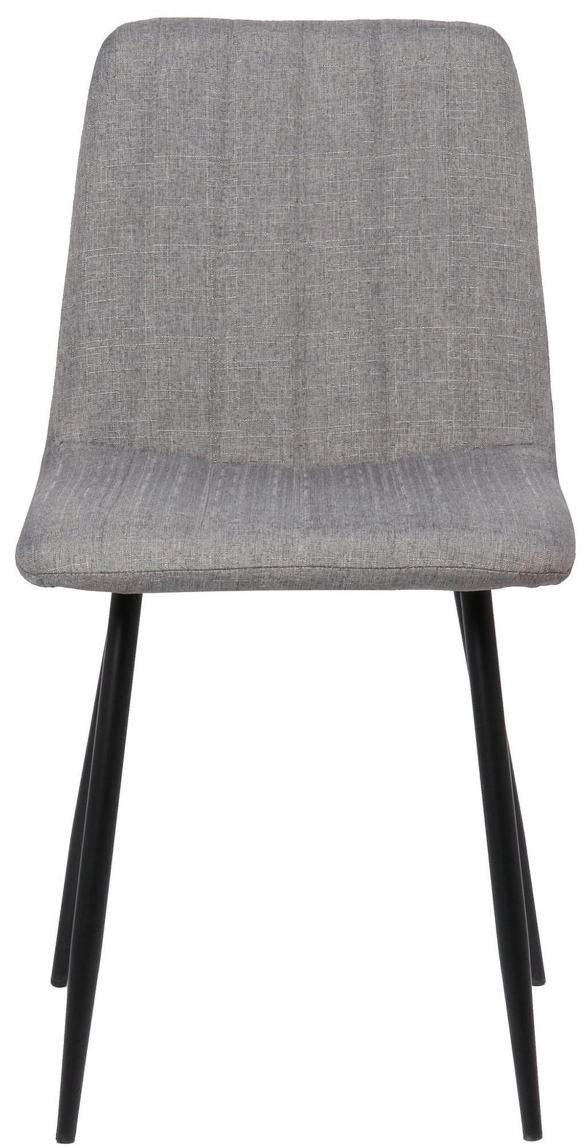 STÜHLE 4er-Set LENZ Stoff 88x45x53 cm grau Metall - Grau, Metall (45/88/53cm) - DELUKE