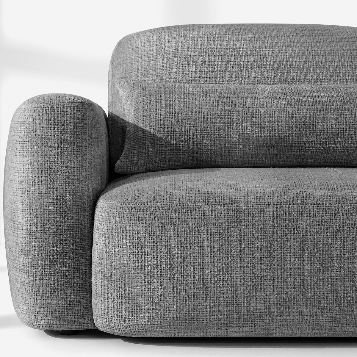 SESSEL ELOSA - Dunkelgrau, Holz/Textil (145/85/115cm) - KONSIMO®