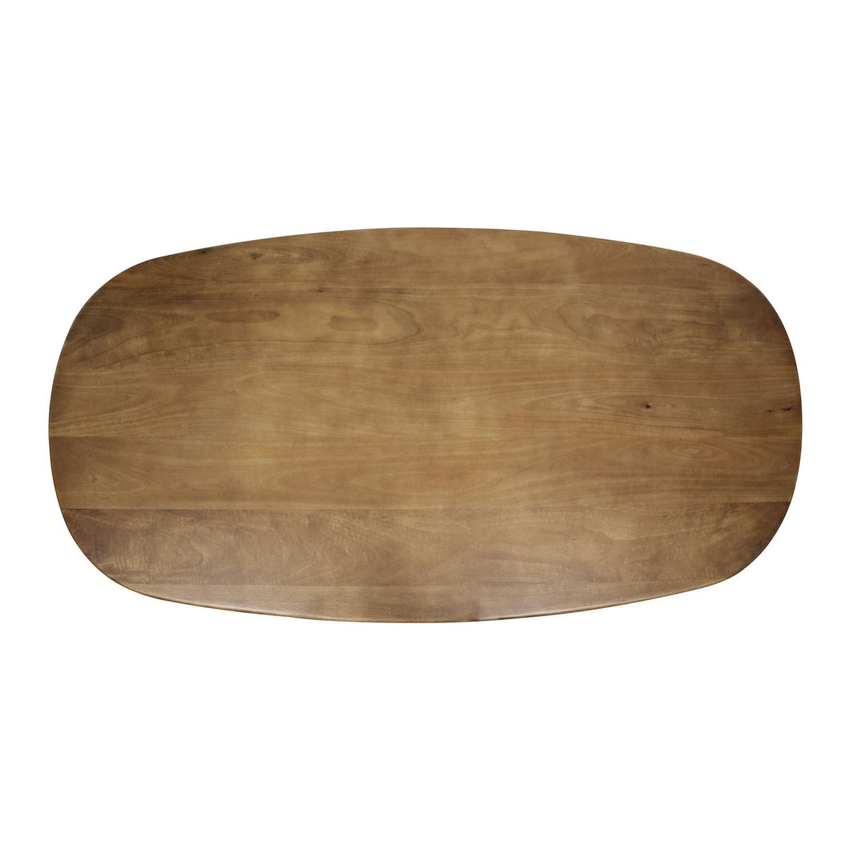 ESSTISCH CLIFF SABBIA GRANDE Dänisch-Ovaler Massivholztisch Mango mit Ovalrohr-Gestell 215 cm - Sandfarben, Holz (215/105/76cm) - alesvelt