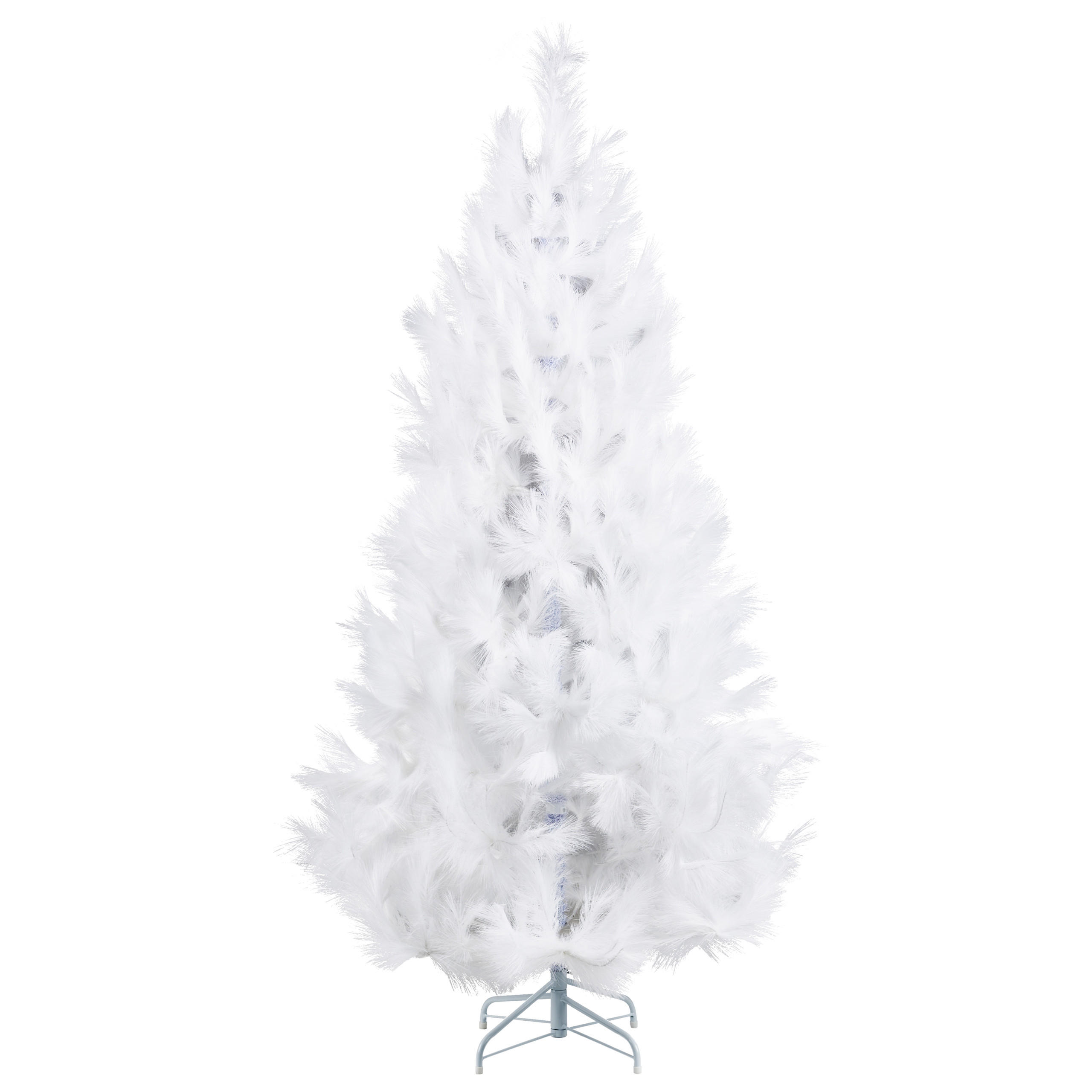 WEIHNACHTSBAUM 180 cm Weiß Talbot - Weiß, Textil (180cm) - Beliani