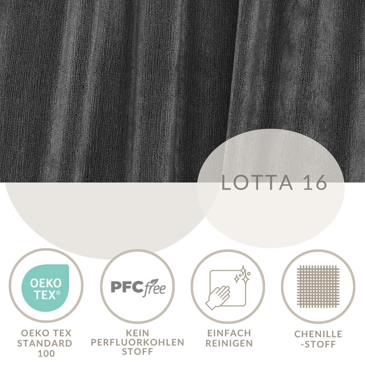 BOXBETT Royal Anthrazit 140/200 cm im Chenille-Stoff - Anthrazit/Schwarz, Holz/Holzwerkstoff (140/200cm) - Maison de Reve