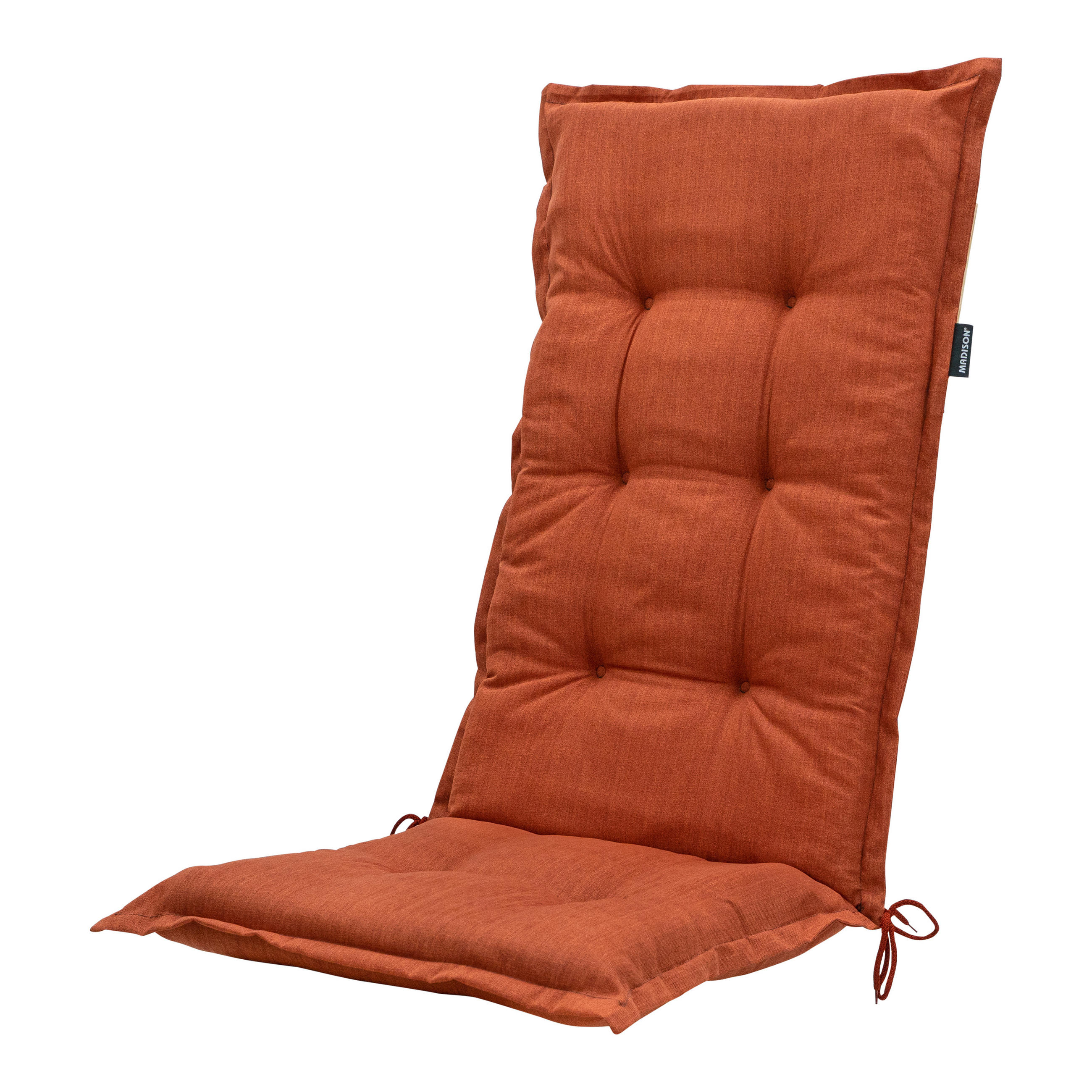 GARTENSTUHLKISSEN Basic 123/50 cm 4er-Set - Rot, Textil (50/8/123cm) - Madison