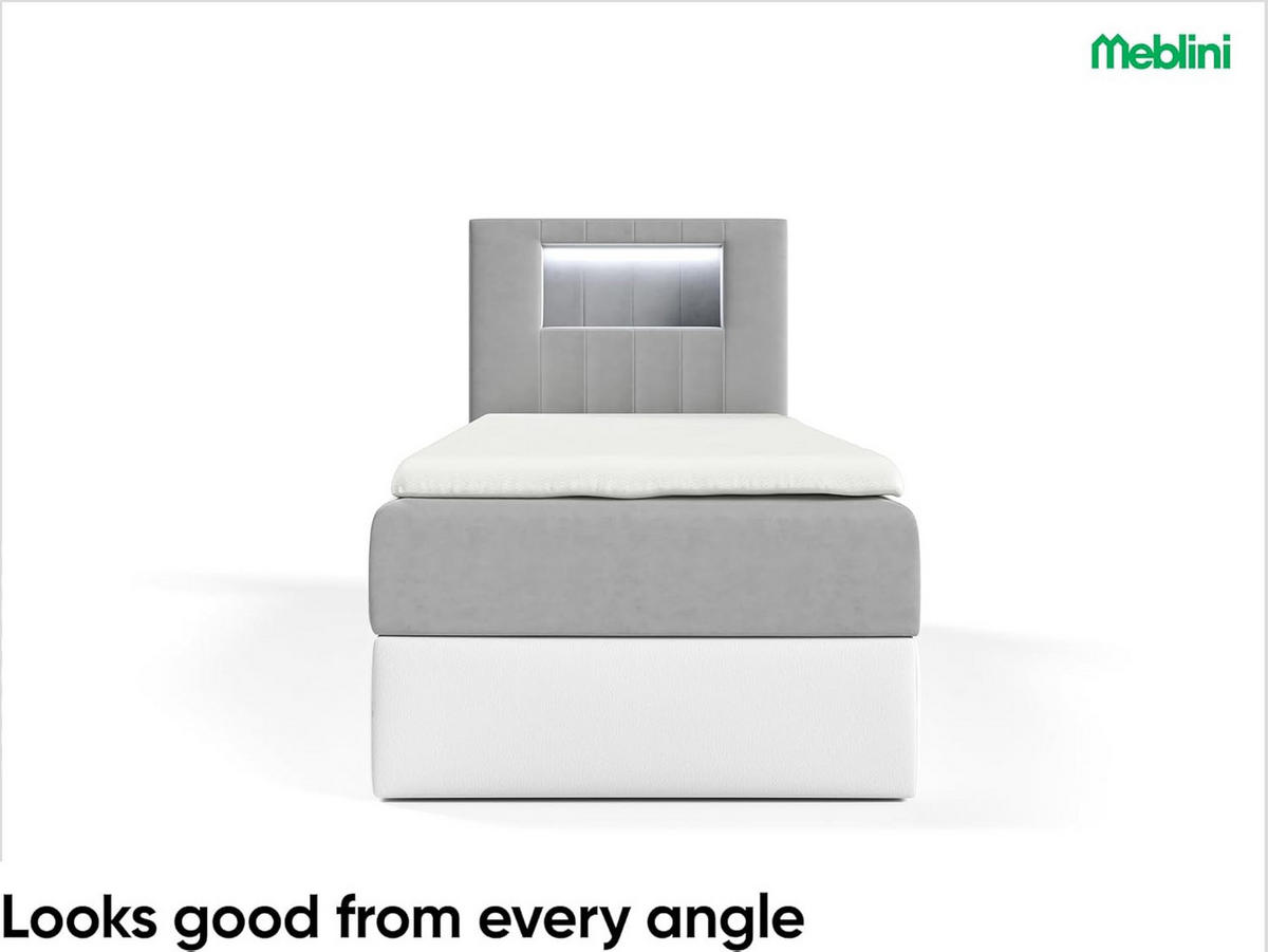 KINDERBETT GARETH 1 - Dunkelblau/Weiß, Holzwerkstoff (82/212cm) - Meblini