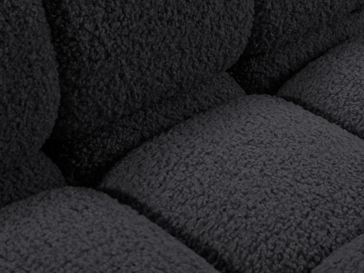 CHAISELONGUE links Bellis aus Boucle graphit - Graphitfarben, Textil (94/70/155cm) - Micadoni