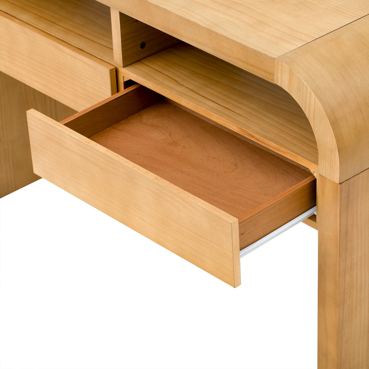 BEISTELLTISCH in Naturfarbe Moderner Konsolentisch mit Schubladen für Diele, Flur und Wohnzimmer, B120/T35.5/H76.5 cm - Naturfarben, Holzwerkstoff/Metall (35.5/120/76.5cm) - STILVORA