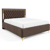 POLSTERBETT ARONA - Braun, Textil (120/200cm) - Meblini