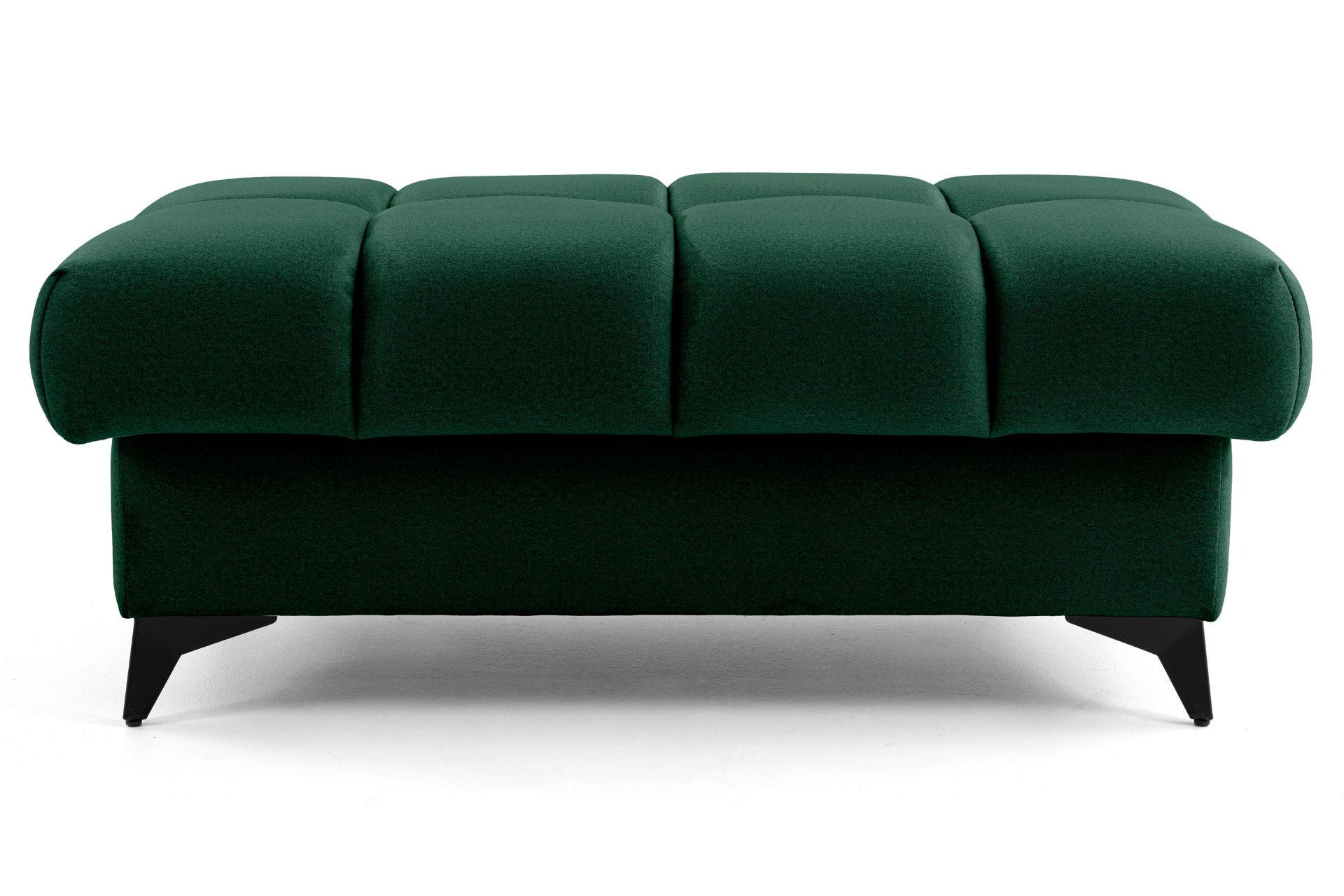 POUF PUDDING 110 x 60 cm Velours Grün - Schwarz/Grün, Holz/Textil (110/43/60cm) - Muffo