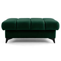 POUF PUDDING 110 x 60 cm Velours Grün - Schwarz/Grün, Holz/Textil (110/43/60cm) - Muffo