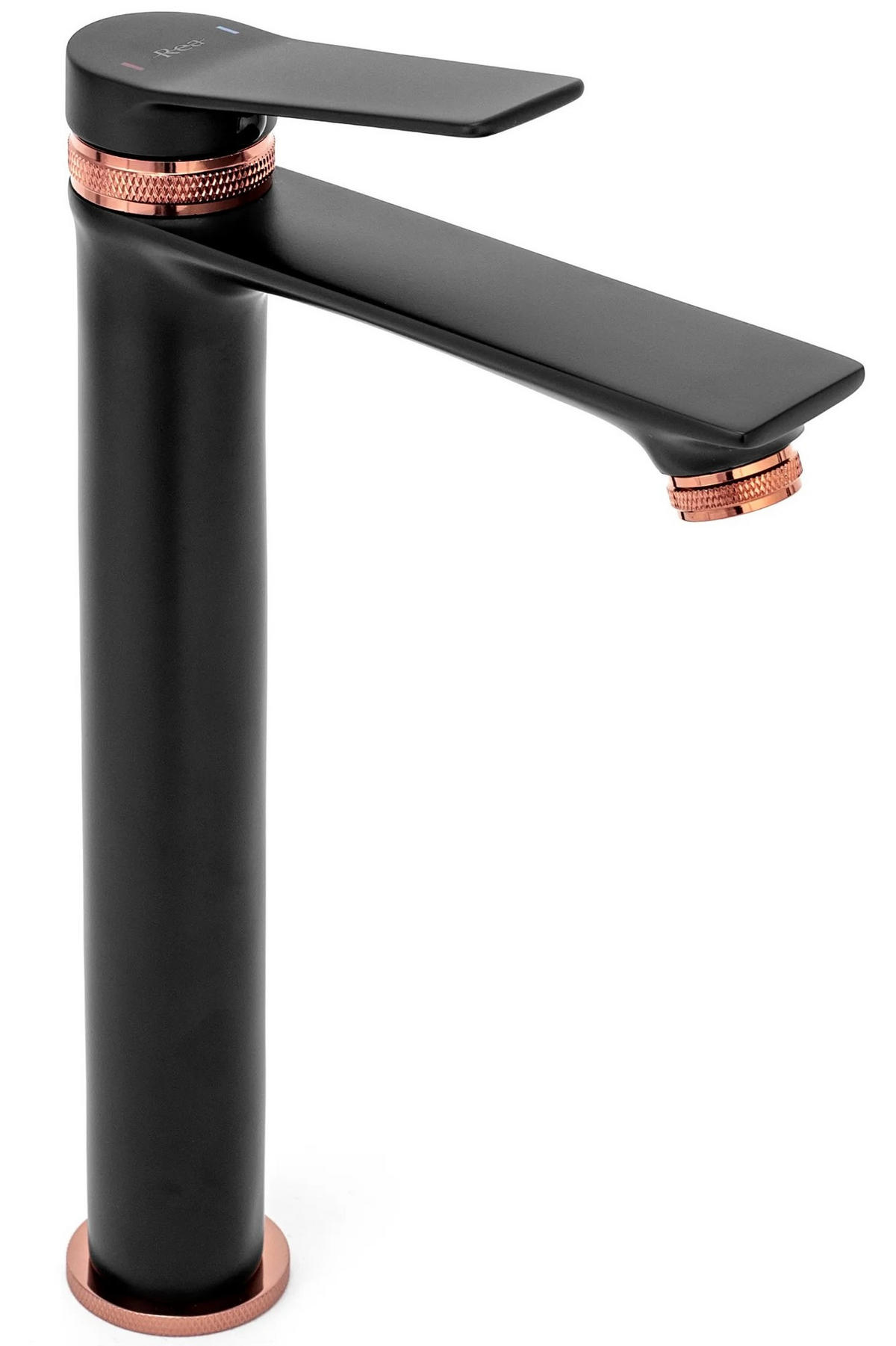 WASCHBECKENARMATUR Rea Viral Black-rose Gold High - Schwarz, Metall (5/30.5/18cm) - REA