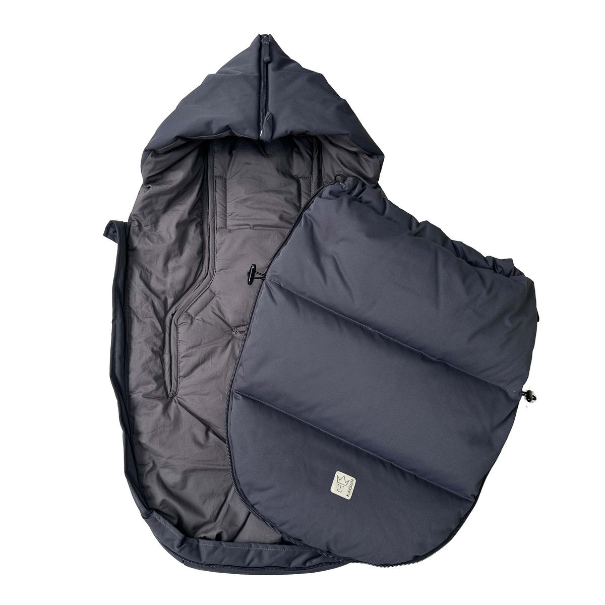 BABYSCHALENFUSSSACK Little Dowwny, anthracite - Grau, Textil (40/7/80cm) - Kaiserbaby