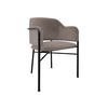 POLSTERSTUHL Delivio - Schwarz/Grau, Textil/Metall (56/79/55cm) - MIRJAN24