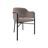 POLSTERSTUHL Delivio - Schwarz/Grau, Textil/Metall (56/79/55cm) - MIRJAN24