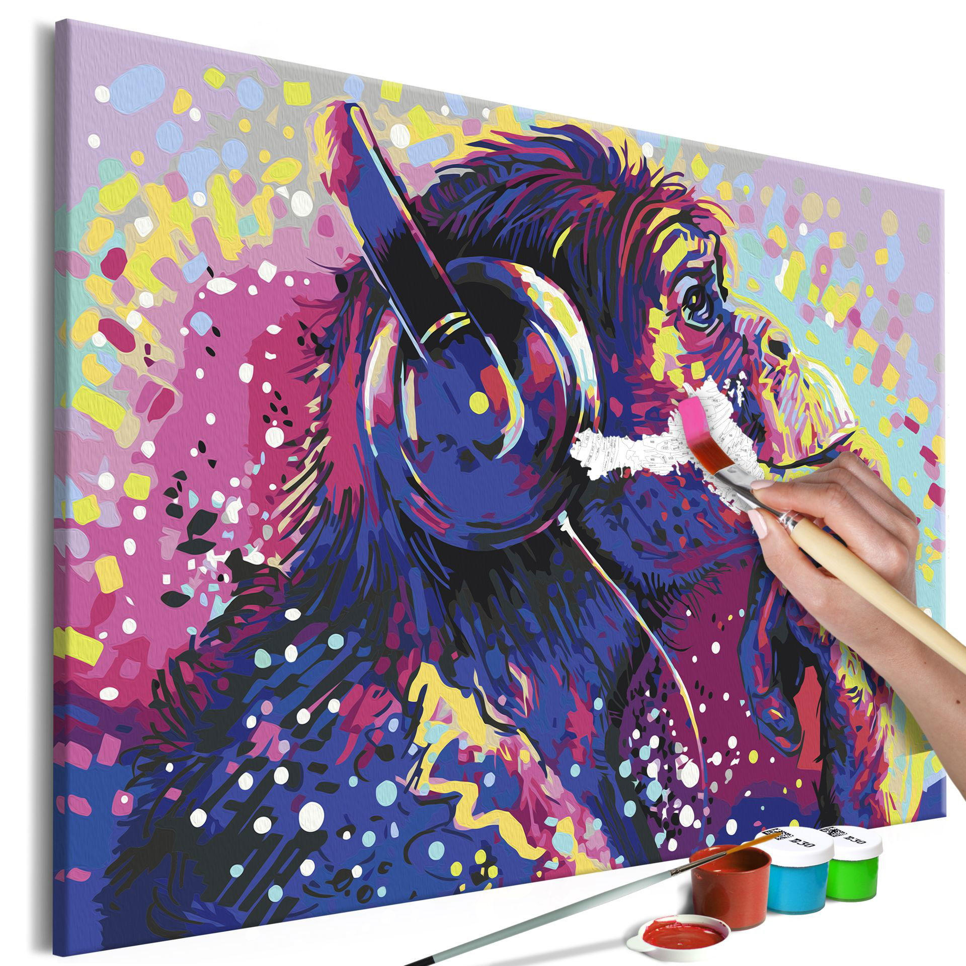 MALEN NACH ZAHLEN 50/40 cm - Multicolor, Textil (1.4/40cm) - KUNSTLOFT