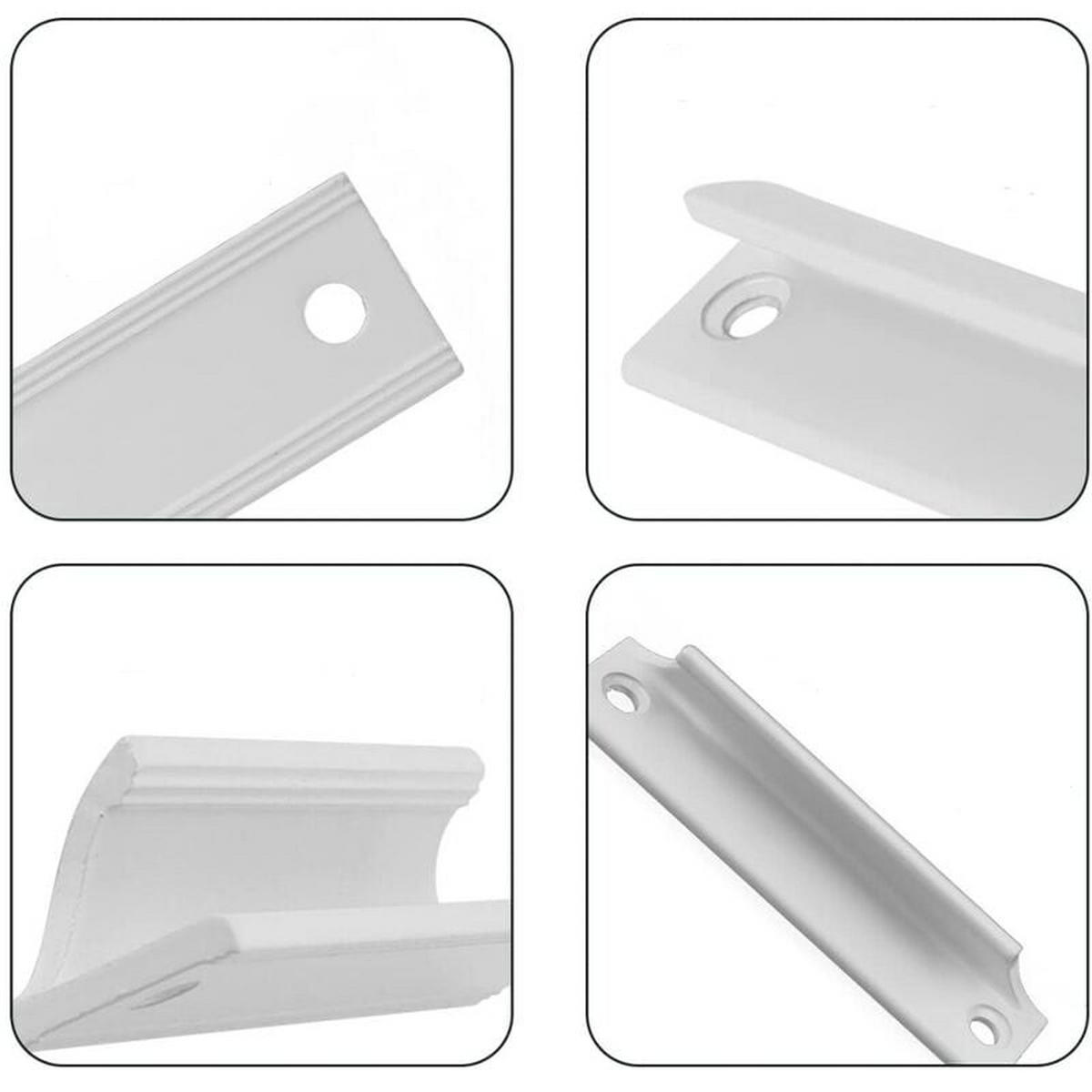 MÖBELGRIFF Weiß 2er-Set Aluminium - Weiß, Metall (2/2/9cm)
