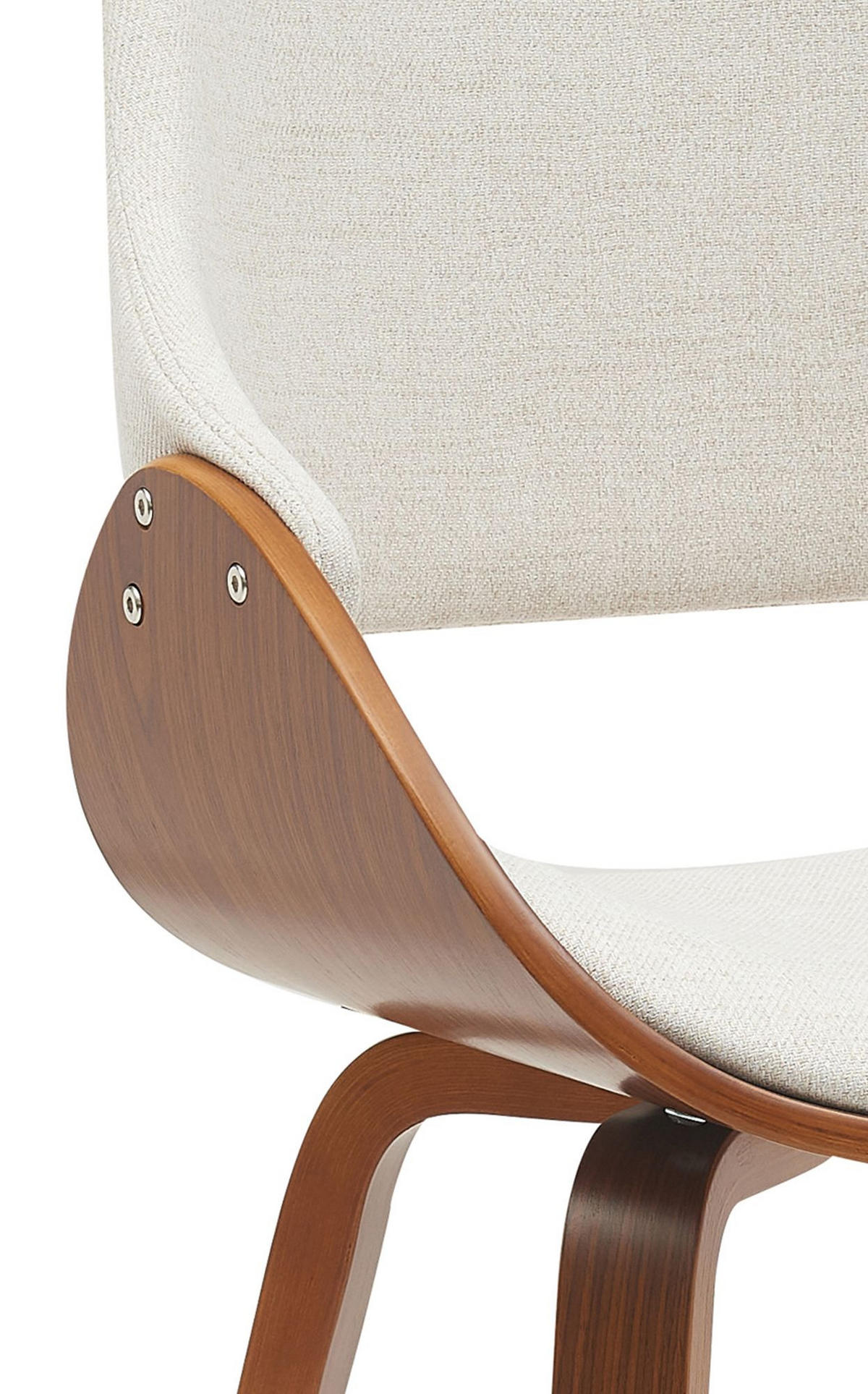 ESSZIMMERSTUHL Stoff Walnuss/Creme - Walnussfarben/Creme, Holz/Textil (52/86/54cm) - CLP