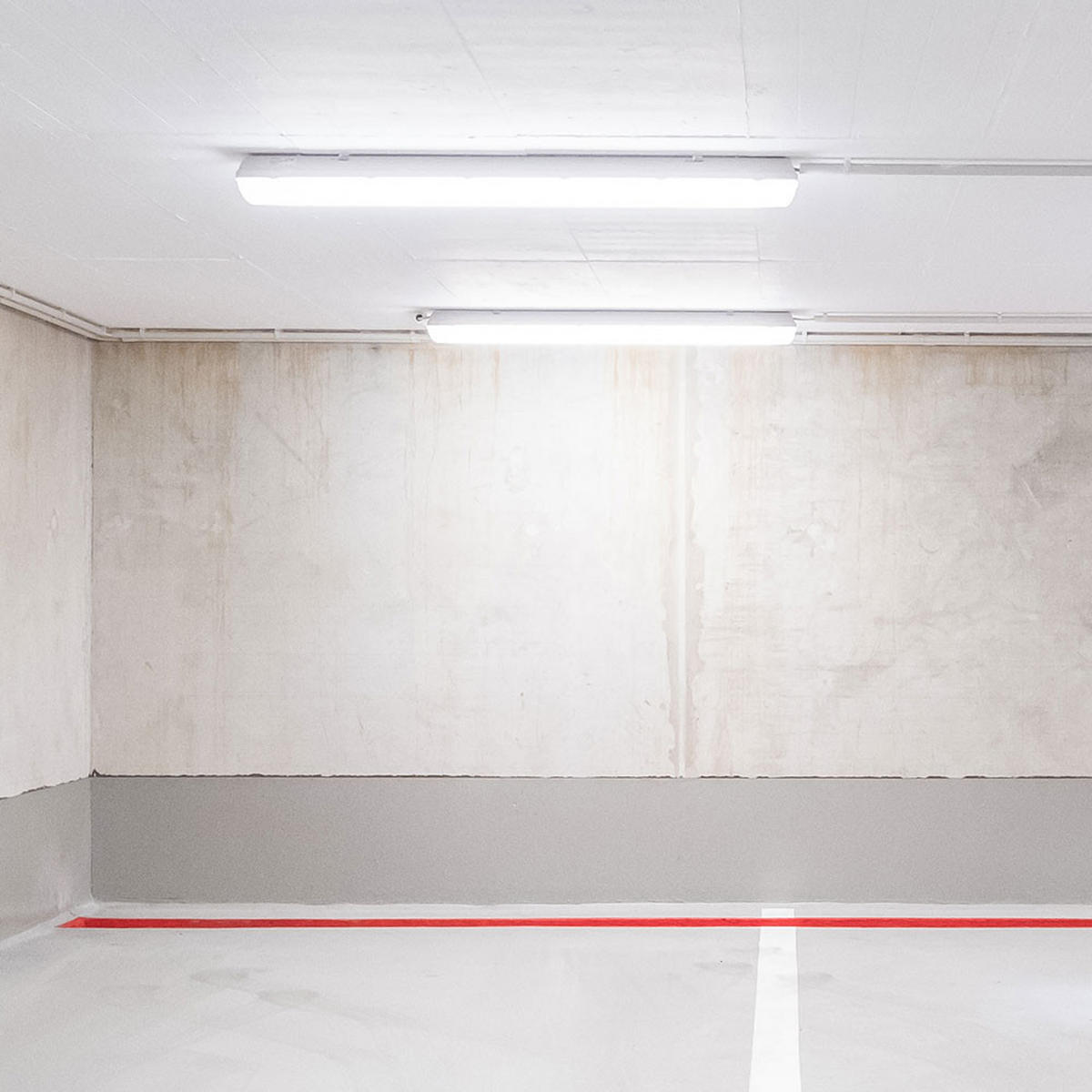 LED DECKENLEUCHTE Grau Kunststoff 8er Set - Grau, Kunststoff (120/8.6/7cm)