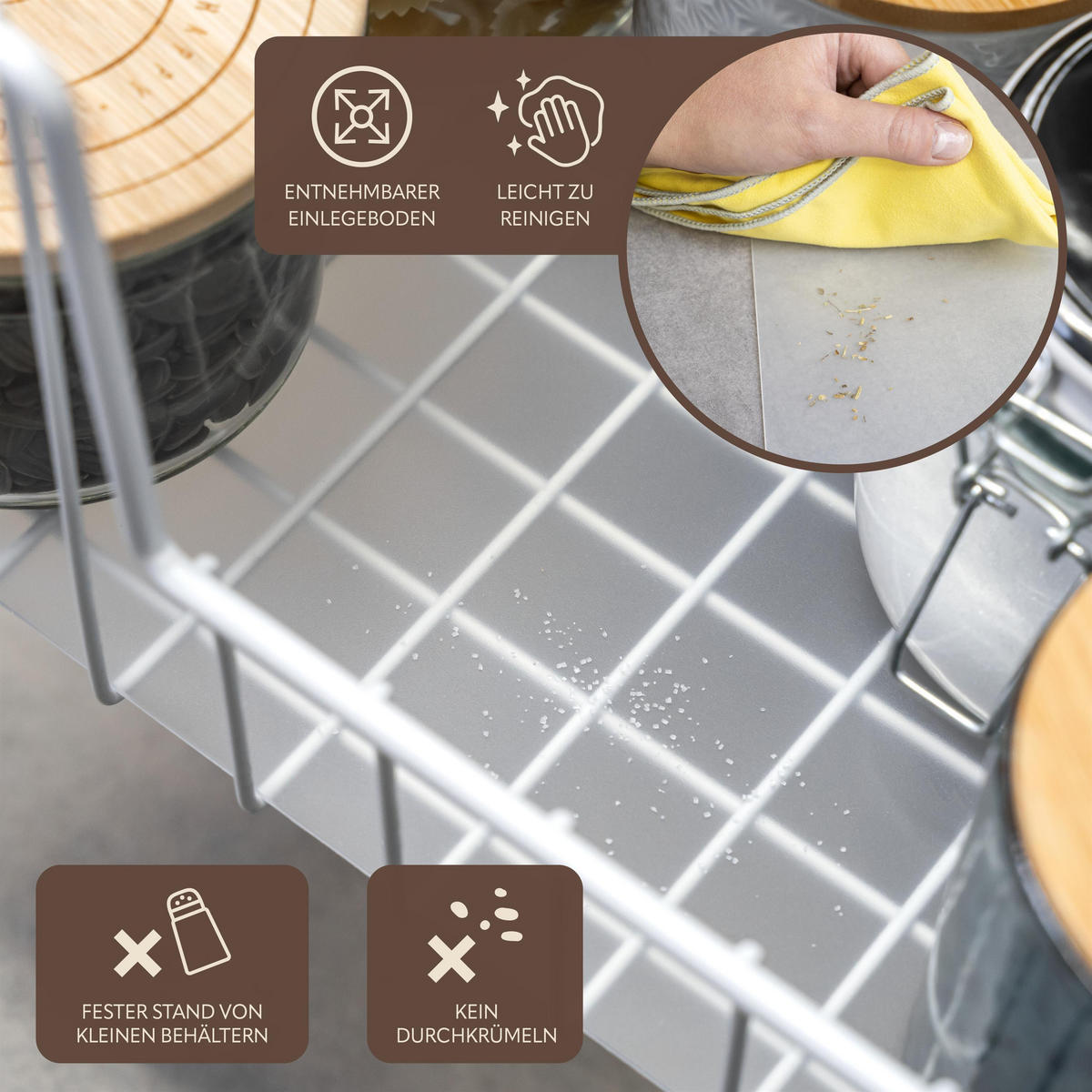 SCHRANK-KORBAUSZUG, weiß, Metall - Weiß, Metall (30/23/50.5cm) - bremermann