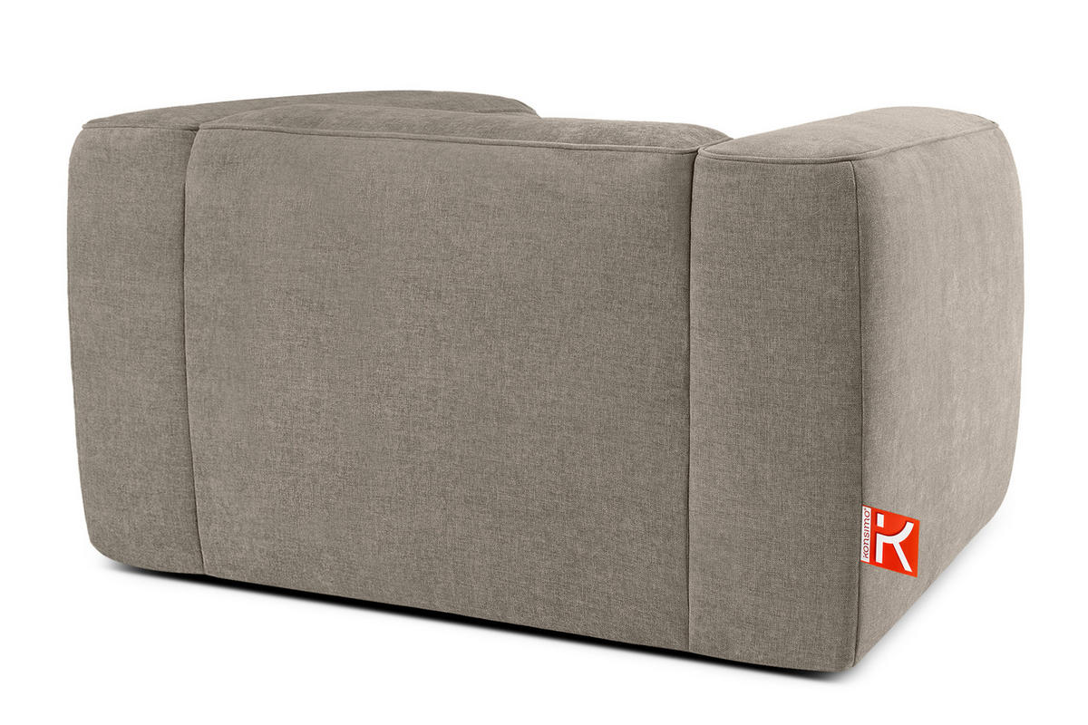SESSEL FUBBO, Beige - Beige, Holz/Holzwerkstoff (130/73/96cm) - KONSIMO®
