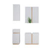 BADMÖBEL-SET Gloria Weiß 4 Teile - Weiß/Sonoma Eiche, Holzwerkstoff (70/55/34cm) - Vicco