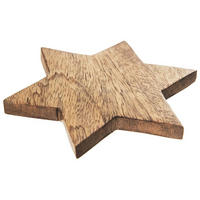 UNTERSETZER STERN, Mangoholz, natur, Ø 12,5 cm - Braun, Holz (12.5cm) - Orion 