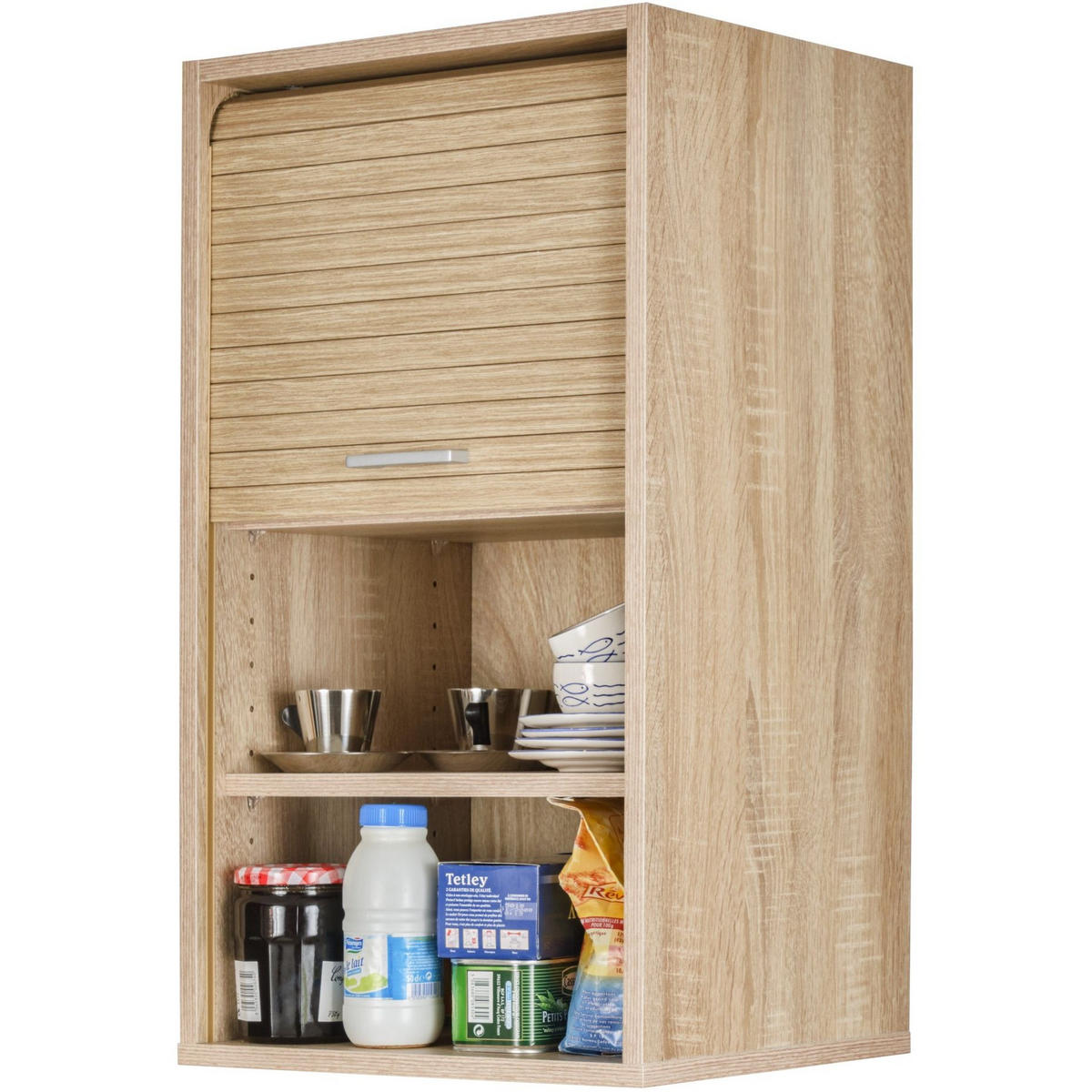 KÜCHENOBERSCHRANK mit Rolladentür 35/40/72cm - Eichefarben, Holzwerkstoff (40/72/35cm) - Simmob
