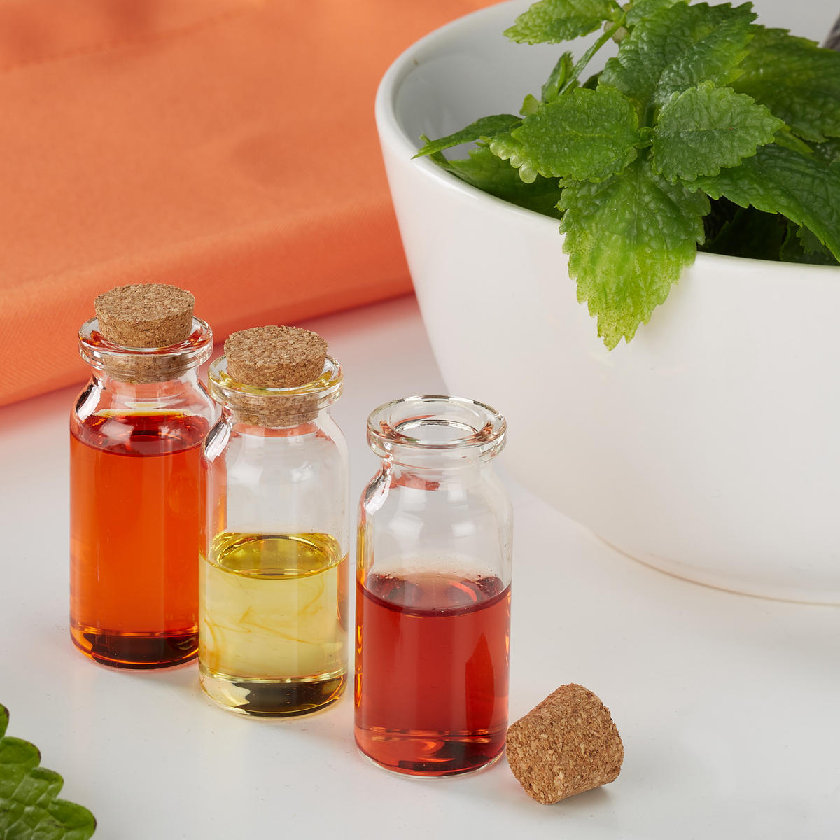 MINI sklenené fľaše - priehľadné, prírodné materiály/sklo (2/5.5/2cm) - Relaxdays