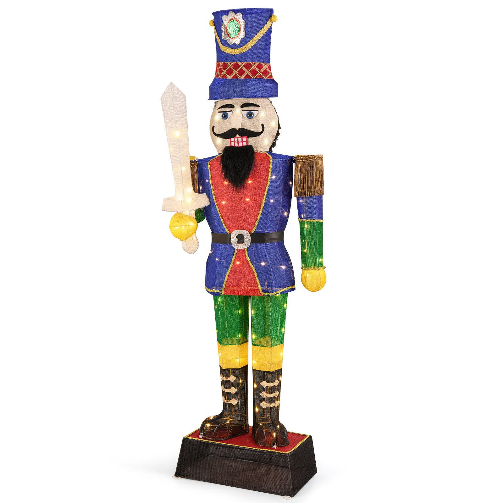 Costway Weihnachtsfigur Mehrfarbig 50x16x34 cm