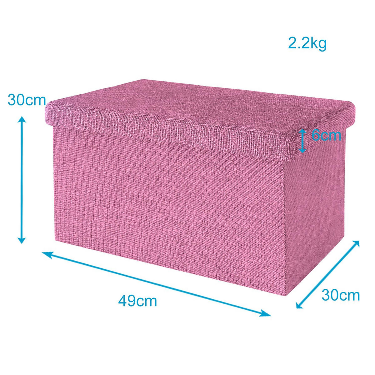 SITZBANK Faltbar 49/30/30 cm (Pink) - Pink, Textil (49/30/30cm) - Intirilife