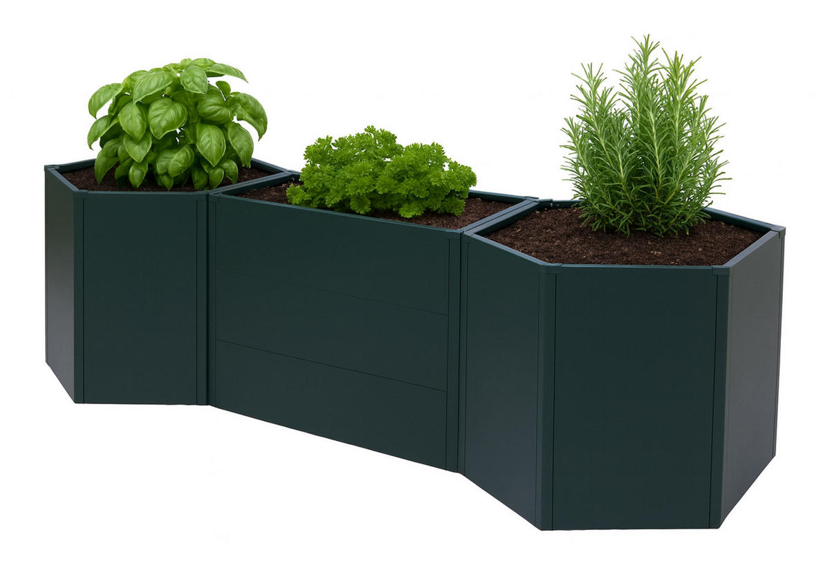 HOCHBEET Grün - Grün, Metall (286/77/88cm) - MCW