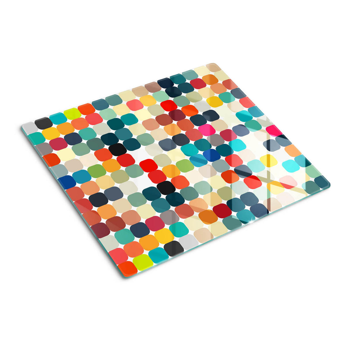 GLASPLATTE 60x52 cm Geometrische Figuren - Multicolor, Glas (60/0.4/52cm) - TULUP