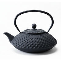 TEEKANNE Gusseisen Mika 1250 ml - Schwarz, Metall (1.25L) - AROMELIO