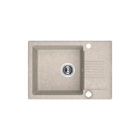 EINBAUSPÜLE Celia Beige, Einzelbecken, 44/65/18,5 cm - Beige, Stein (44/18.5/65cm) - bad land