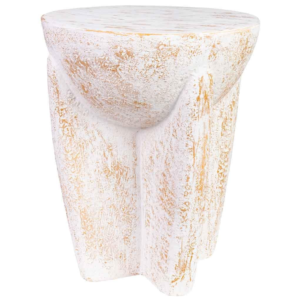 BEISTELLTISCH aus magnesium 38x38x46cm - Weiß, Stein (46/38/38cm) - Wanderlust