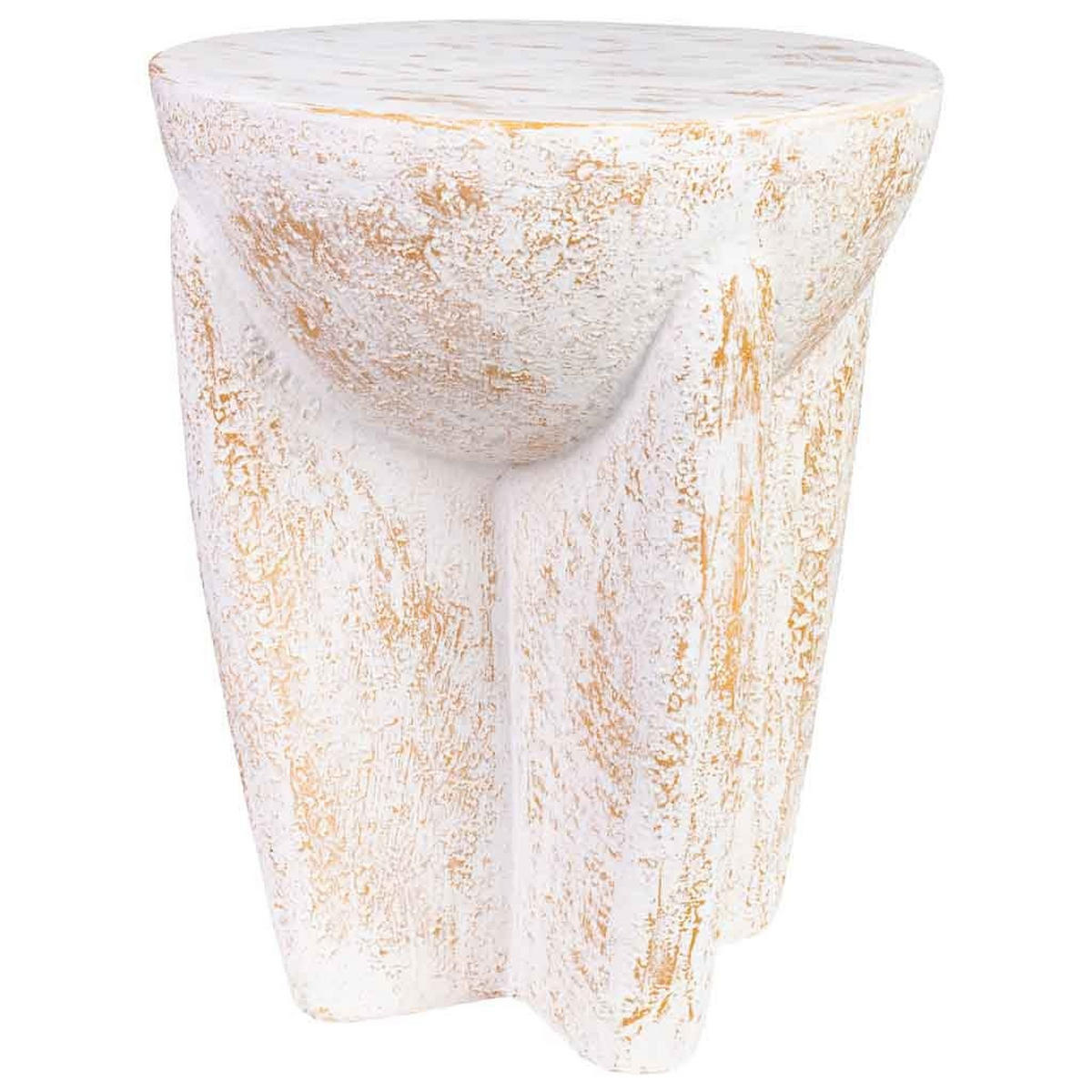 BEISTELLTISCH aus magnesium 38x38x46cm - Weiß, Stein (46/38/38cm) - Wanderlust