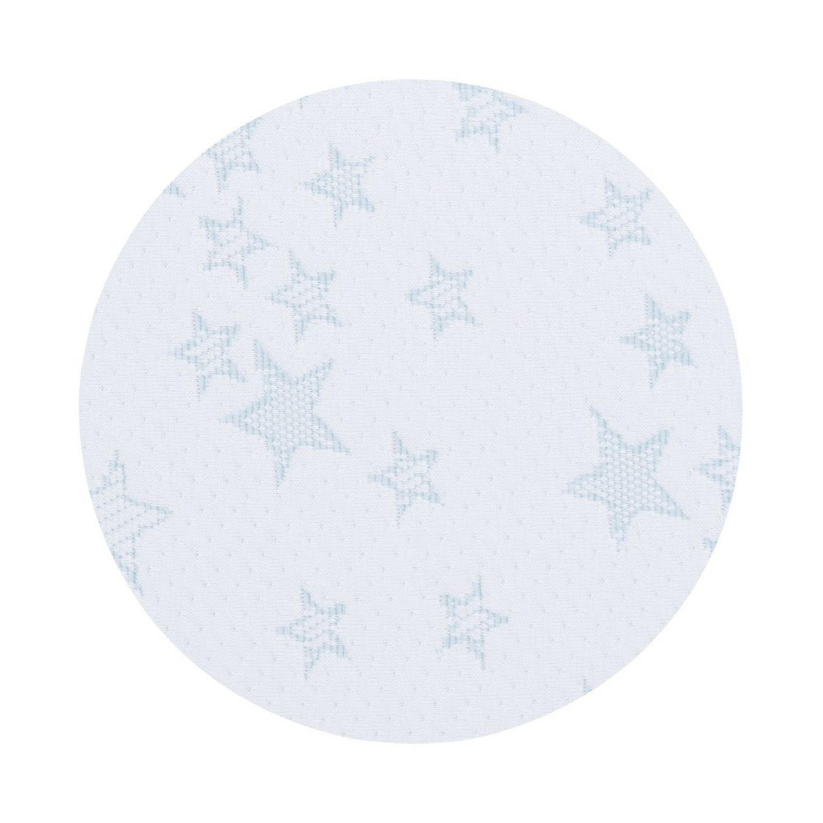 BABYBETTMATRATZE Stars 120 x 60 cm weiß blau faltbar, Bezug waschbar, Faltmatratze für Reisebett, 6 cm stark - Blau, Textil - Chipolino