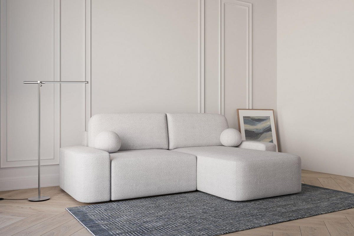 ECKSOFA - Universale Ecksofa Lisbon - Hellgrau (Anthology 15) - Hellgrau, Holzwerkstoff (270/180cm) - Möblo