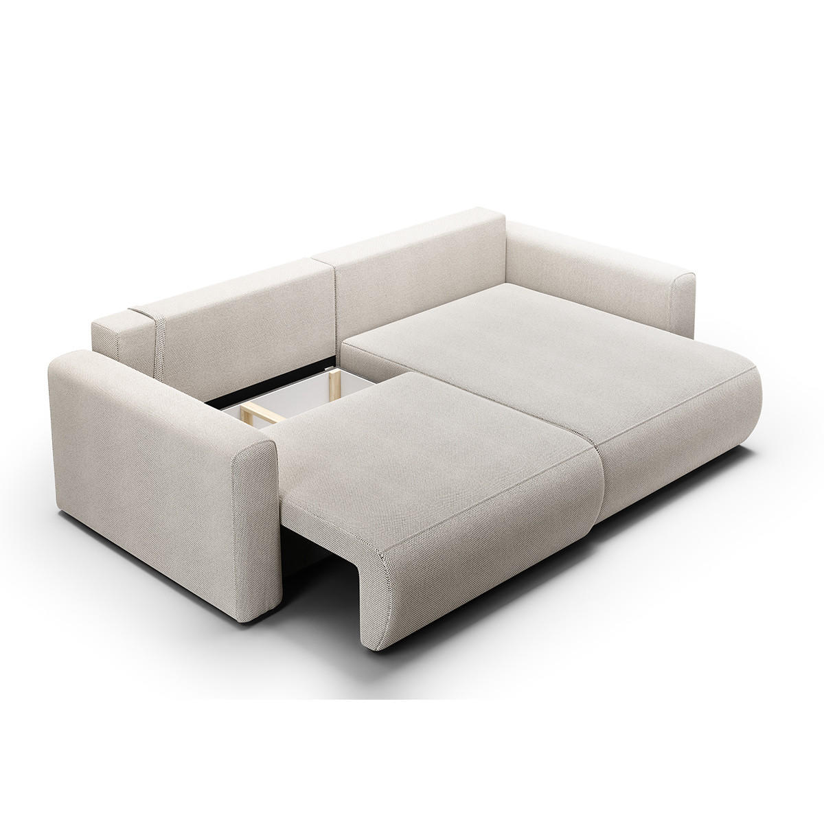 ECKSOFA Evy 3 Sitzplätze Hellgrau - Grau, Holz (240/149cm) - Petits-meubles