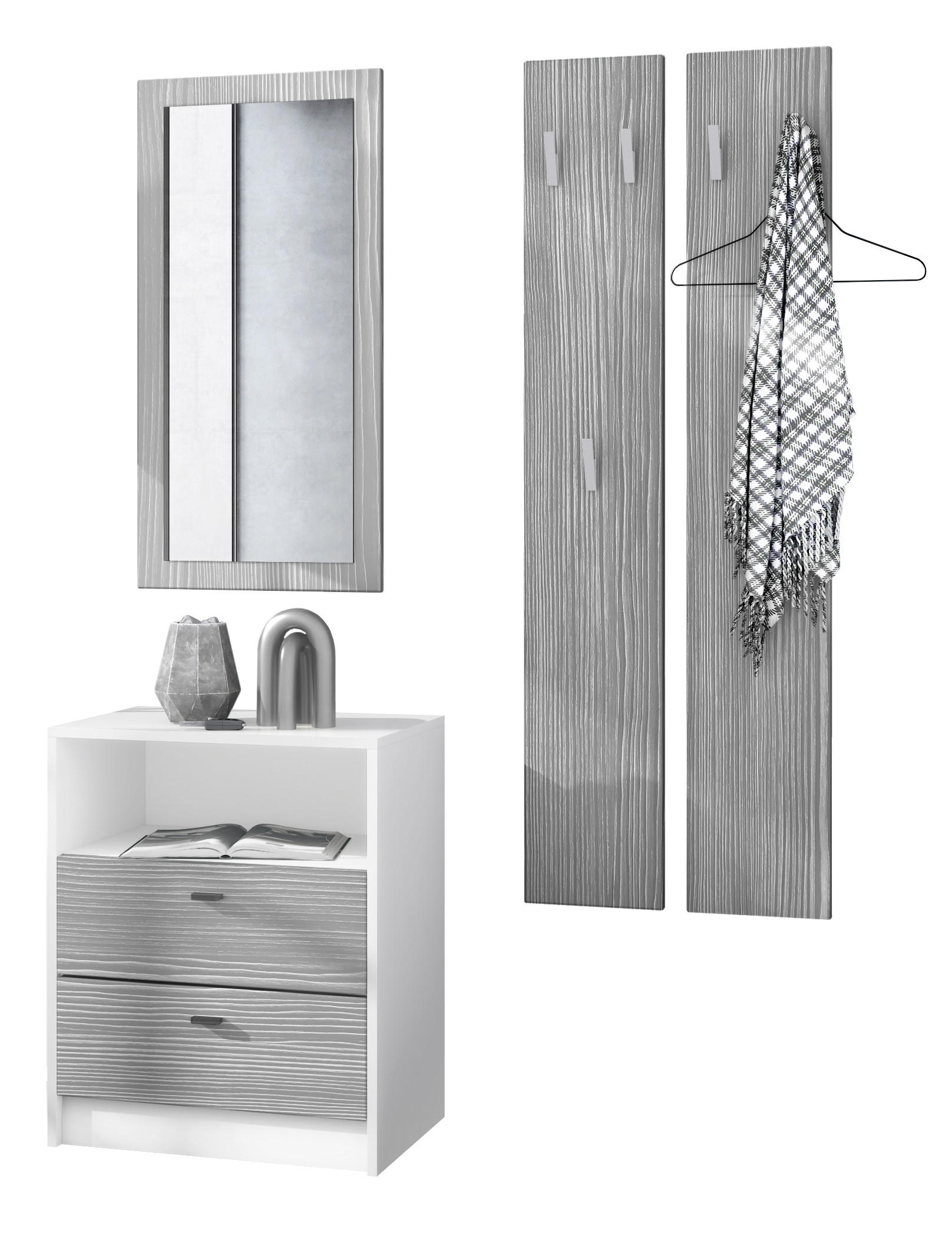 GARDEROBE Pino Avola-Anthrazit - Anthrazit, Holzwerkstoff (130/185/36cm) - Vladon