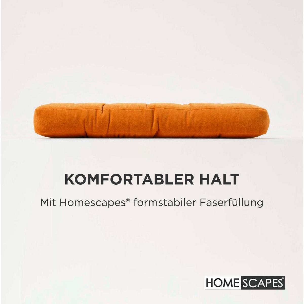 STUHLKISSEN Samt 4er-Set orange 40/40/5 cm - Orange, Textil (40/40/5cm) - Homescapes