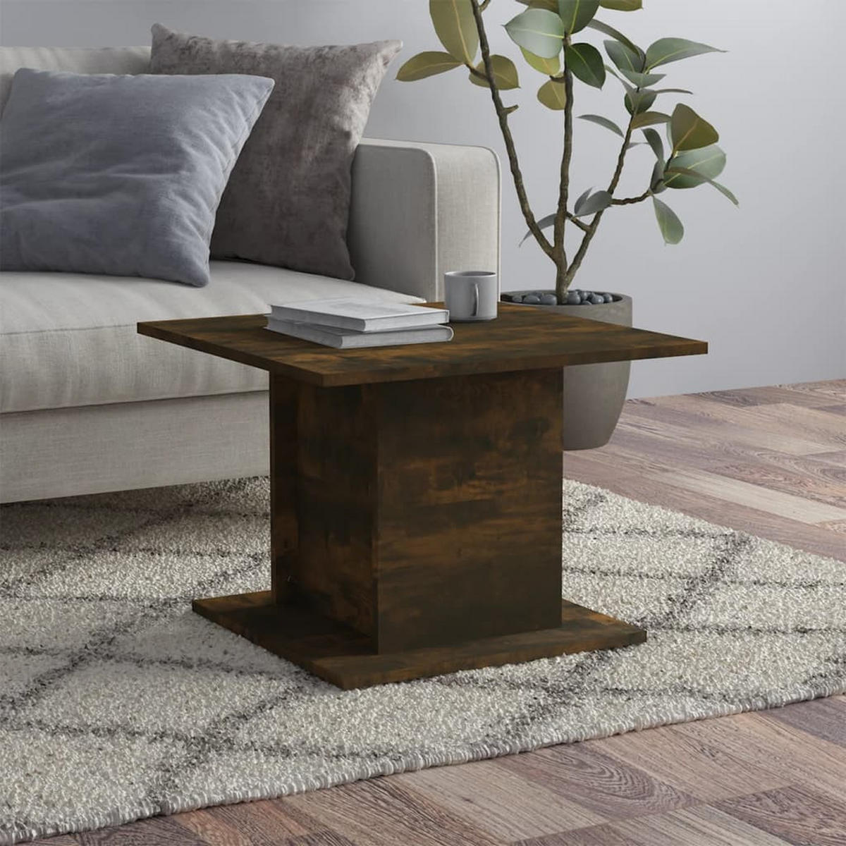 COUCHTISCH Räuchereiche 55,5x55,5x40 cm Holzwerkstoff - Braun, Holzwerkstoff (55.5/55.5/40cm) - furnicato