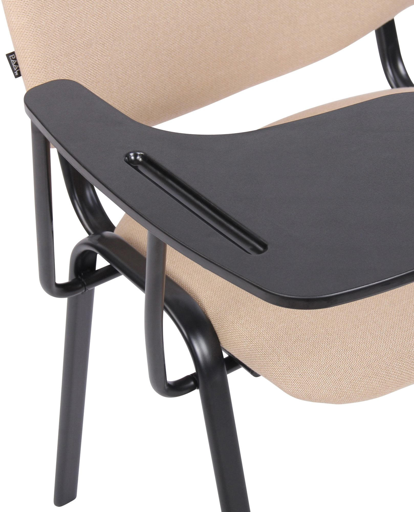 BESUCHERSTUHL Stoff Creme - Creme/Schwarz, Textil/Metall (53/81/71cm) - CLP