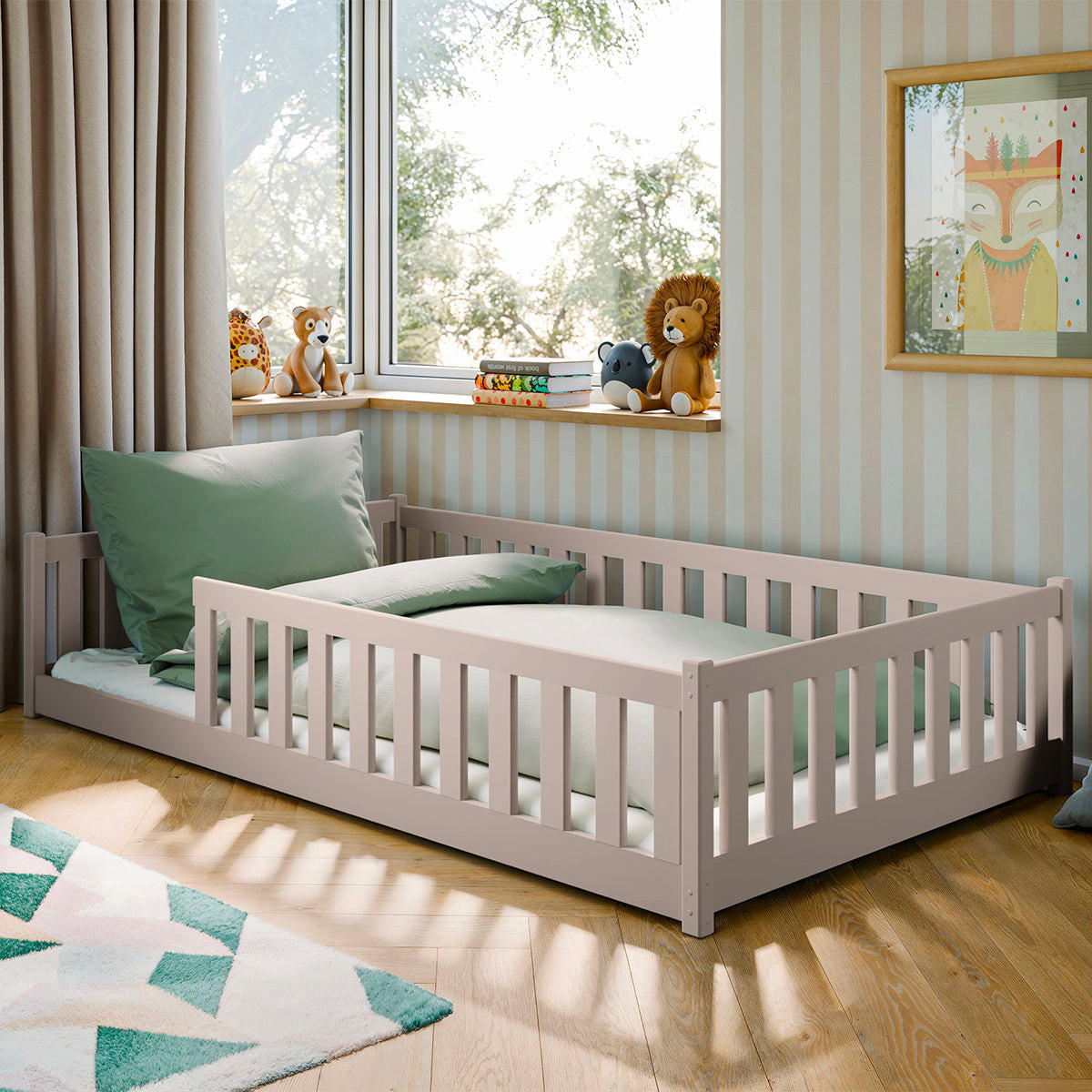 BETT 120/200 Maya Kaschmir - Beige, Holz (120/200cm) - Petits-meubles