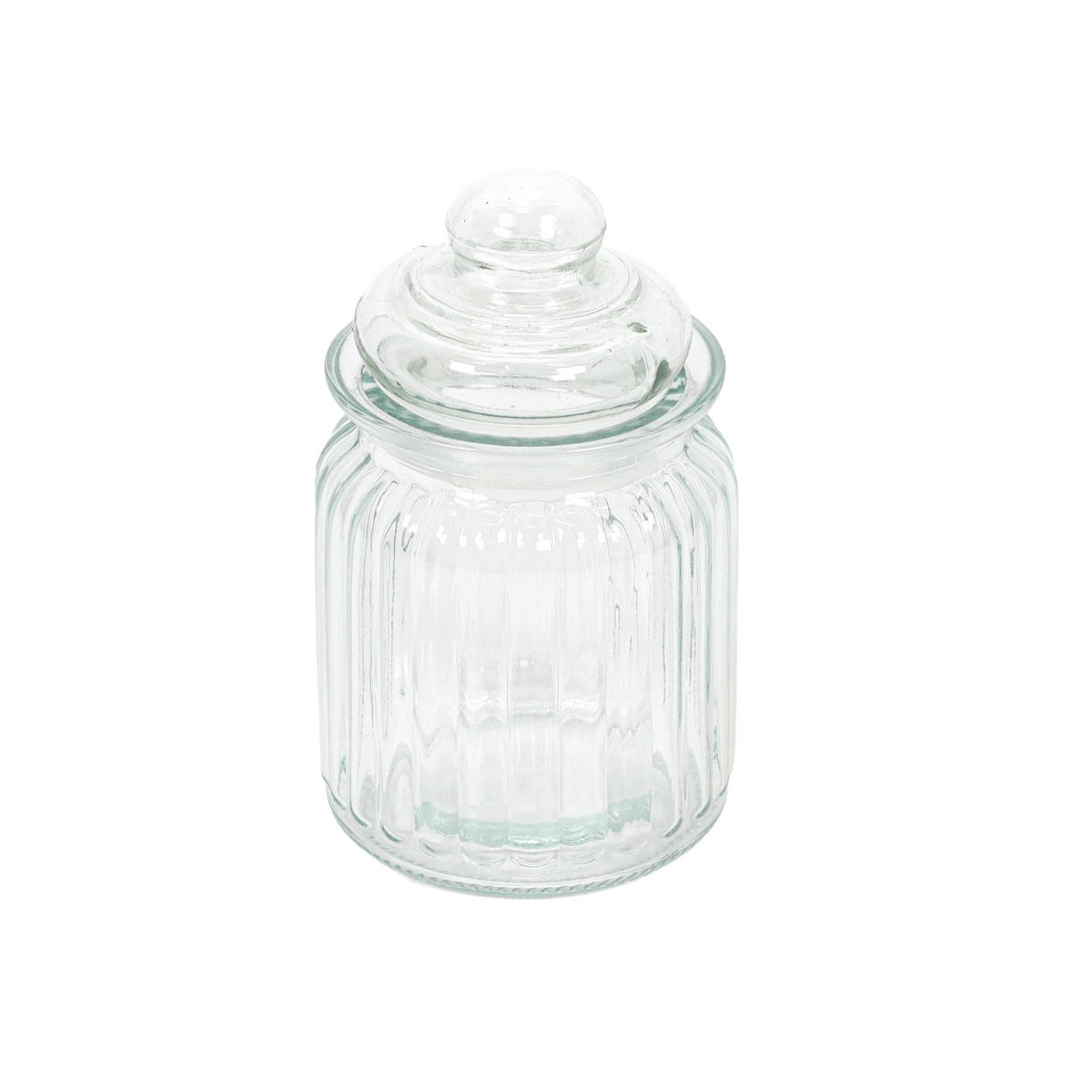 GLAS mit Deckel 9,5/9,5/12,5 cm - Transparent, Glas (9.5/12.5/9.5cm) - Excellent Houseware