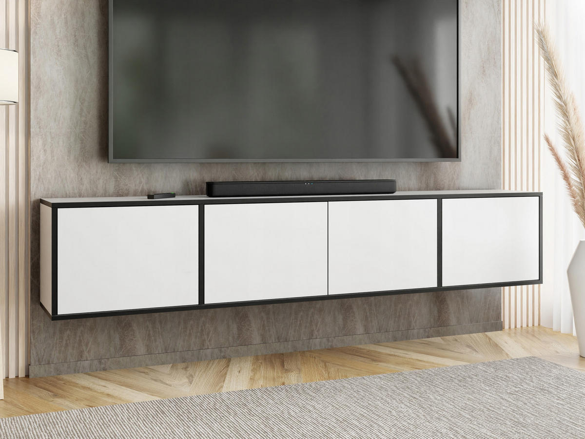 TV-LOWBOARD EDI 4 Weiß – 4-türig - Weiß, Holzwerkstoff (206.4/42/38.9cm)