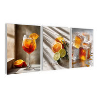 BILDERSET 3er-Set 30x40 cm Küche Küchenbilder Aperol Spritz - Beige, Kunststoff (30/40cm) - artissimo