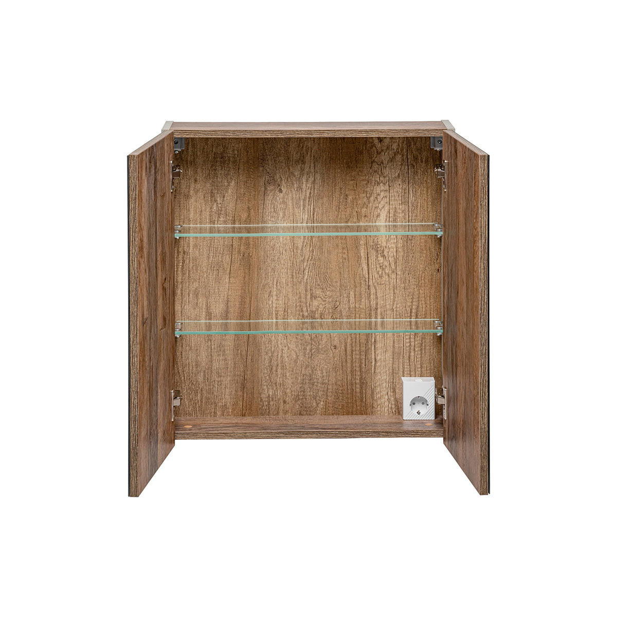 ELEMENT S OGLEDALOM Éros Taupe - taupe, drvni materijal (60/65/17cm) - Petits-meubles