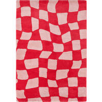 TEPPICH vintage karos rot Groovy 120x160 cm - Rot, Textil (120/160cm) - Nazar Rugs
