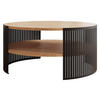COUCHTISCH Fikoli - Eichefarben/Schwarz, Holzwerkstoff/Metall (75/75/40cm) - MIRJAN24