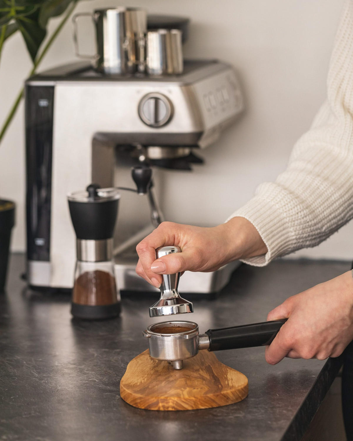 KAFFEESTAMPFER Kaffee Barista Tamper - Edelstahl - ø 5 cm - Silberfarben, Metall (2/8/6cm) - Jay Hill