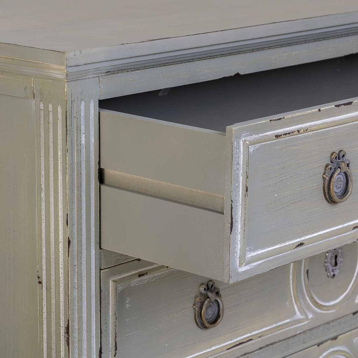 HOLZKOMMODE mit 3 Schubladen in grau 102x46x80 cm - Grau, Holz (102/80/46cm) - Wanderlust